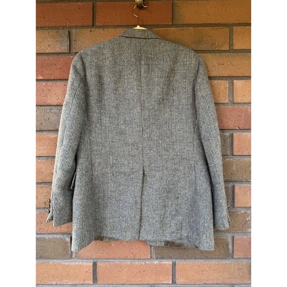 Vintage Harris Tweed Sports Jacket Coat Wool Mens Large Handwoven Scotland 1985 - Picture 2 of 14